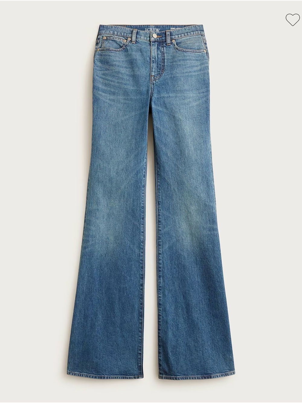 J. Crew Mid-Wash High-Rise Wide-Leg Jeans